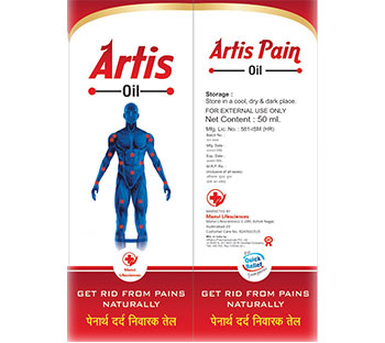 Manvi lifescience Hyderabad-ARTIS-PAIN-OIL.